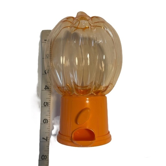 Mini Gumball Dispenser Pumpkin Halloween Fall Thanksgiving SET OF TWO New Orange - Picture 7 of 7